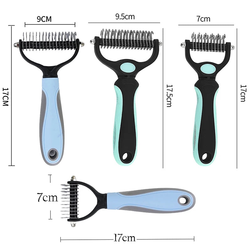 Pet Deshedding Brush: Dog & Cat Grooming Comb