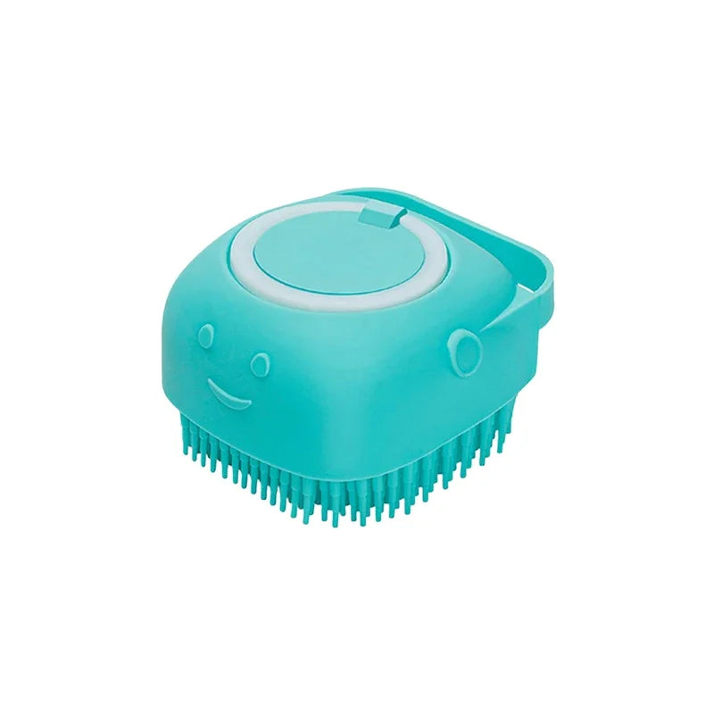 Dog Bath Brush: Shampoo Dispenser & Massager