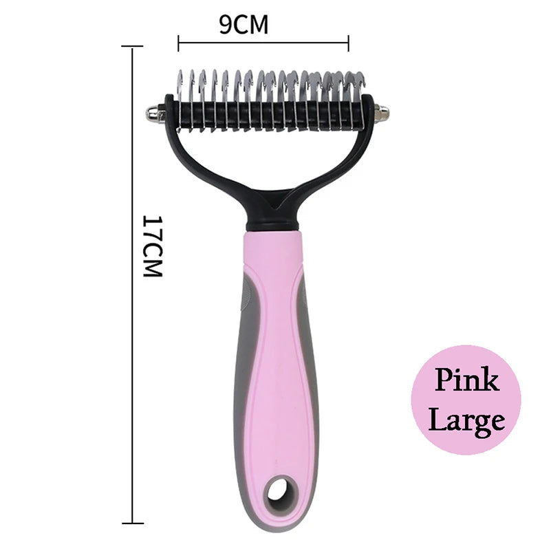 Pet Deshedding Brush: Dog & Cat Grooming Comb