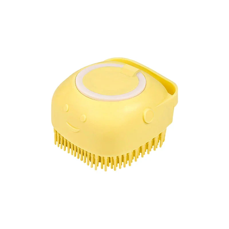 Dog Bath Brush: Shampoo Dispenser & Massager