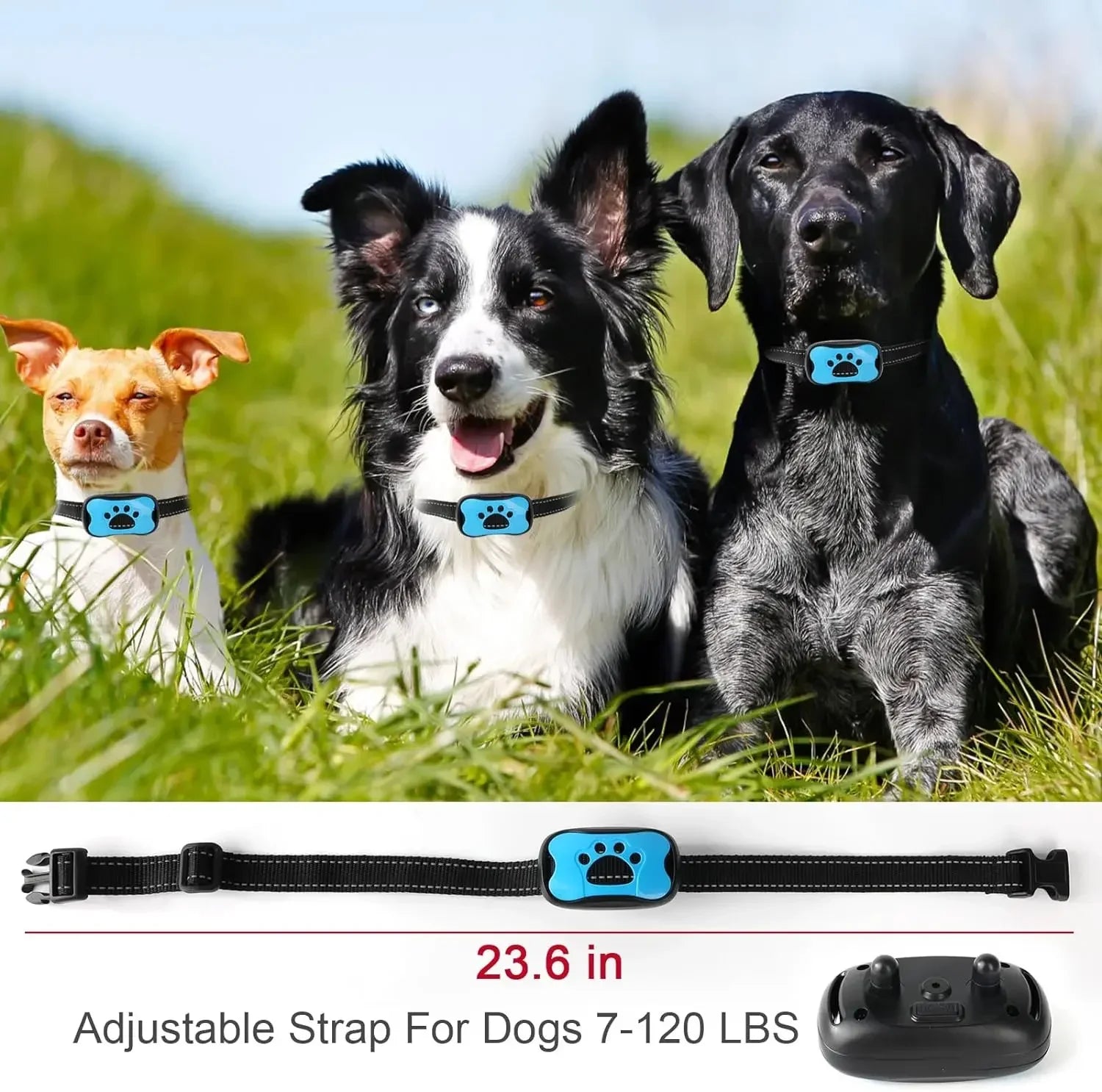 Ultrasonic Dog Bark Collar: Rechargeable, Anti-Bark Training