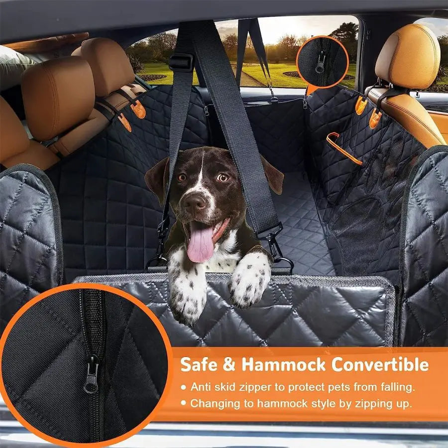 Dog Car Seat Cover: Waterproof Hammock, Mesh Window